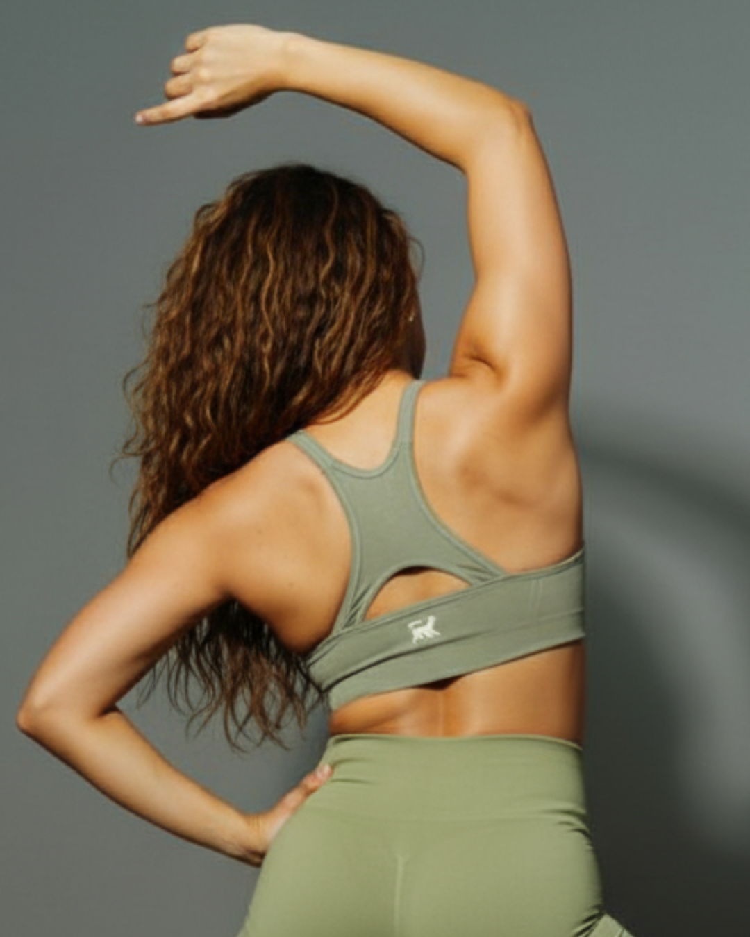 Intensity Sports Bra Green Back